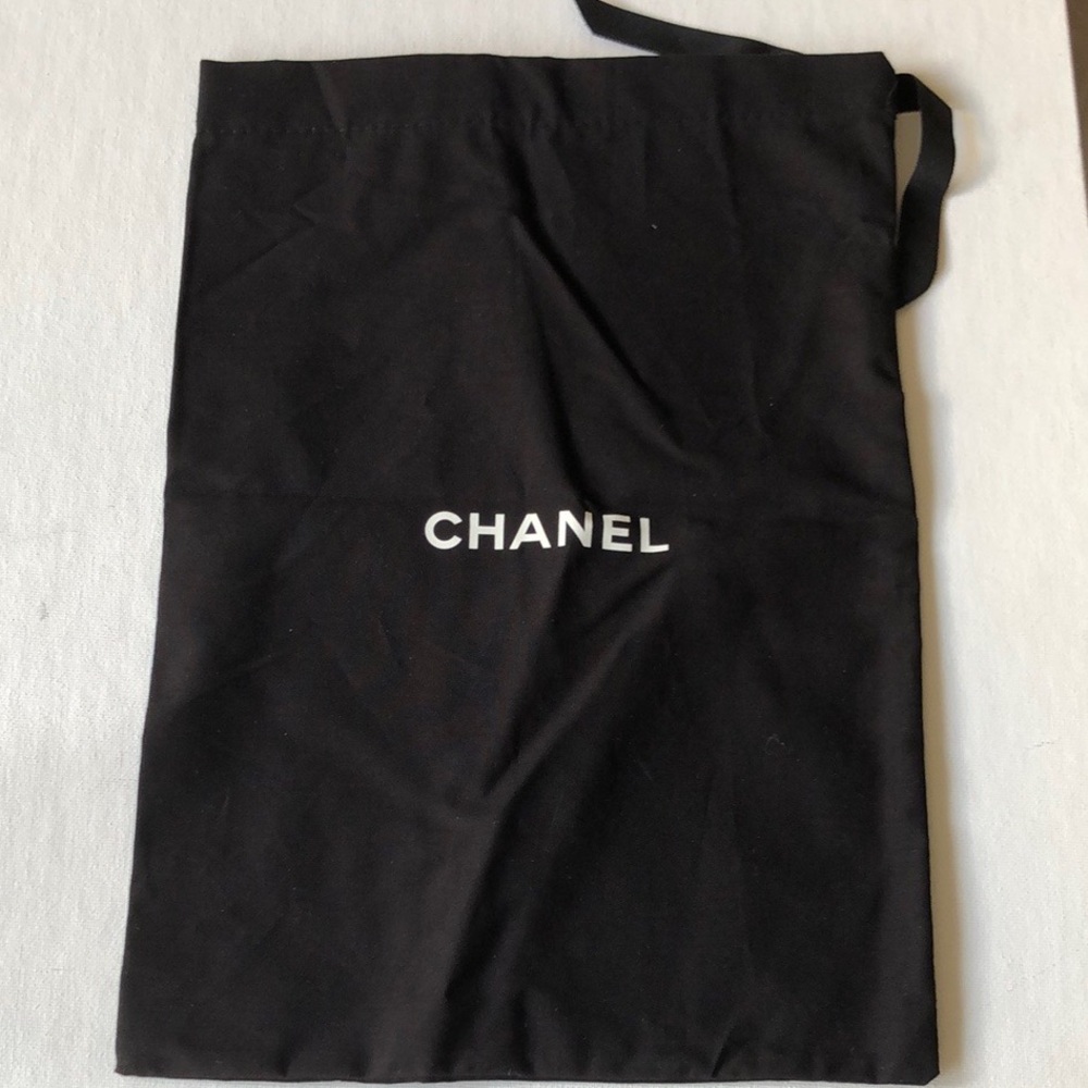Chanel black dust bag 9.5x13 inches
